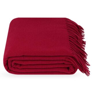 meriinovillane pleed tumepunane 140x200 cm