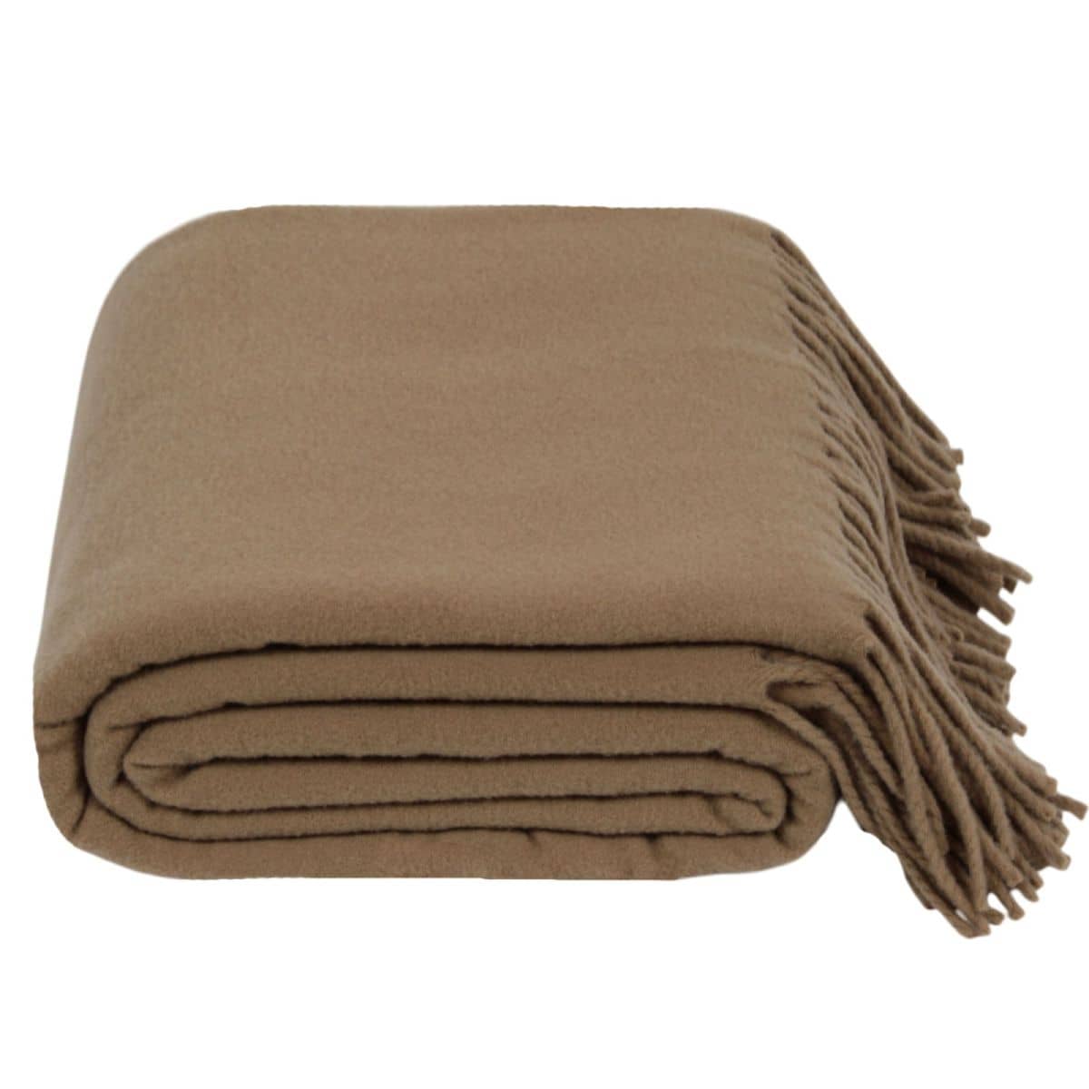 Tummanbeige huopa kashmirista 140x200 cm – 20 % kashmiria 1 huopa kashmirista tummanbeige
