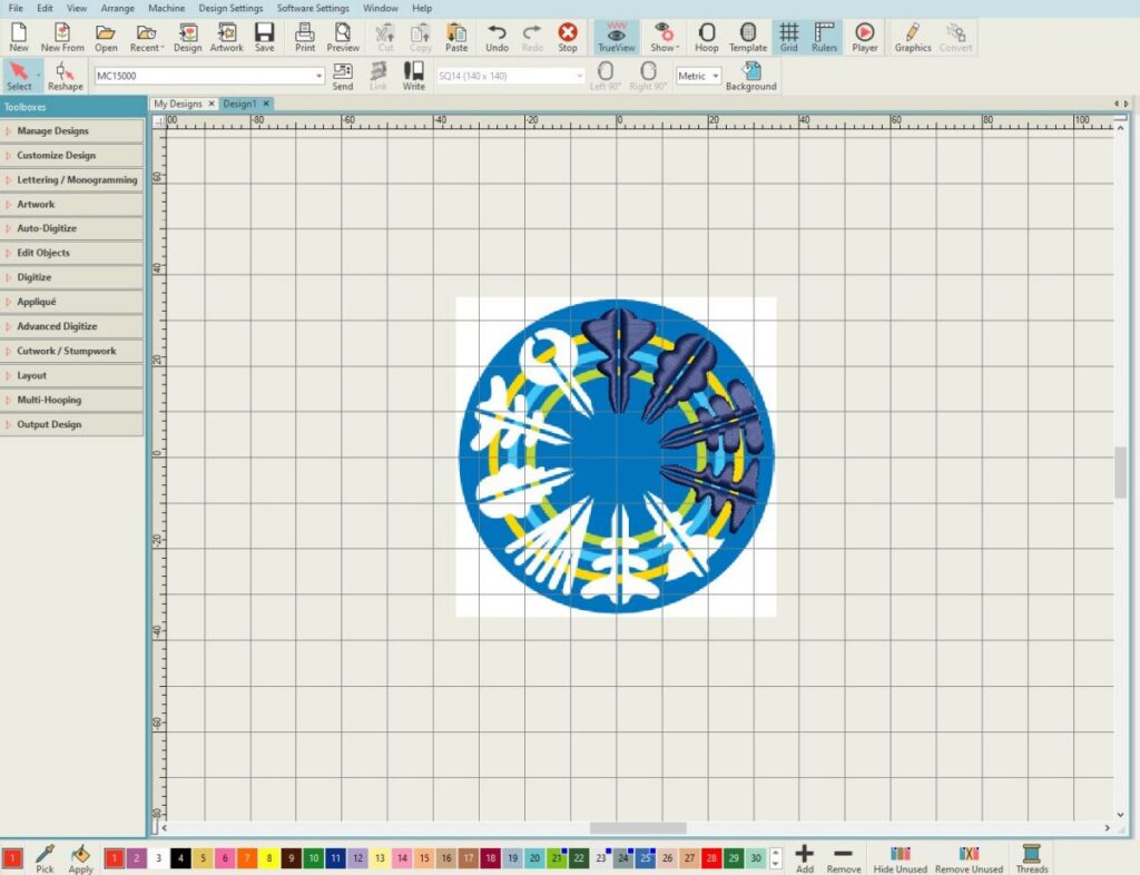👉 Soovid ettevõtte logo tikandina? Loe siit, mis on tikkimisfail ja milleks seda vaja on. 3 tikkimisfaili programmeerimine masintikkimistarkvaras
